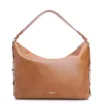 Bolsa Hobo Couro Camurça/Couro Marrom Claro - imagem 3