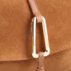 Bolsa Hobo Couro Camurça/Couro Marrom Claro - imagem 7