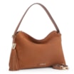 Bolsa Hobo Couro Camurça/Couro Marrom Claro - imagem 3