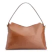 Bolsa Hobo Couro Camurça/Couro Marrom Claro - imagem 4