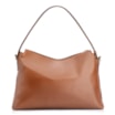 Bolsa Hobo Couro Camurça/Couro Marrom Claro - imagem 4
