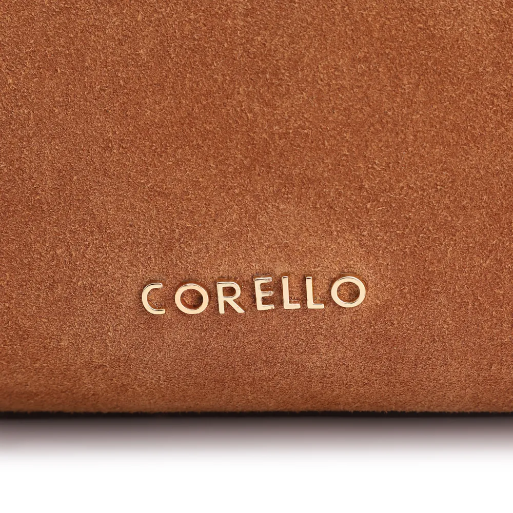Bolsa Hobo Couro Camurça/Couro Marrom Claro - imagem 7