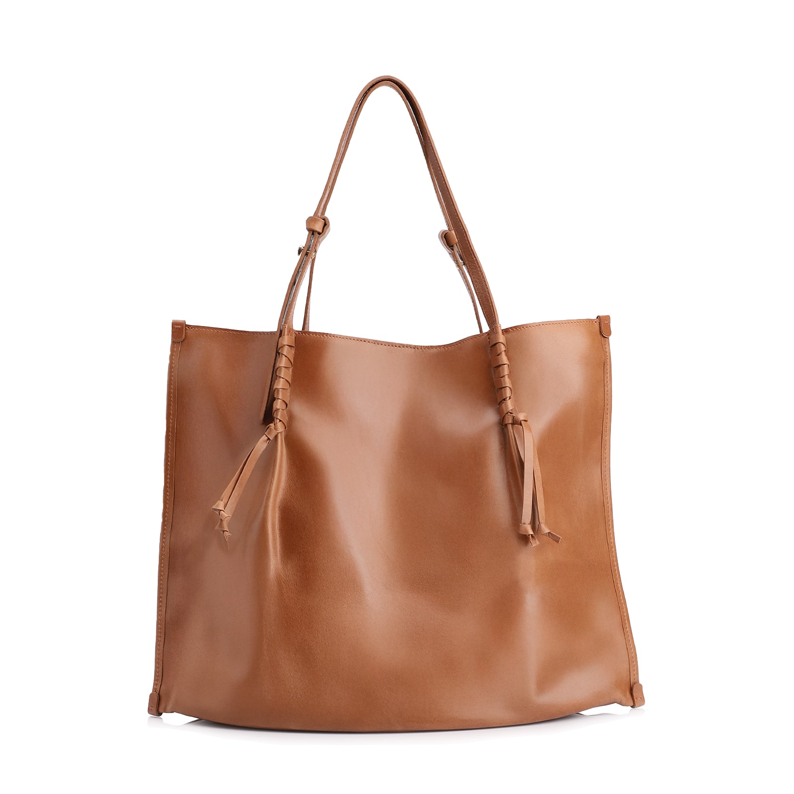 Bolsa Hobo Couro Camurça/Couro Marrom Claro