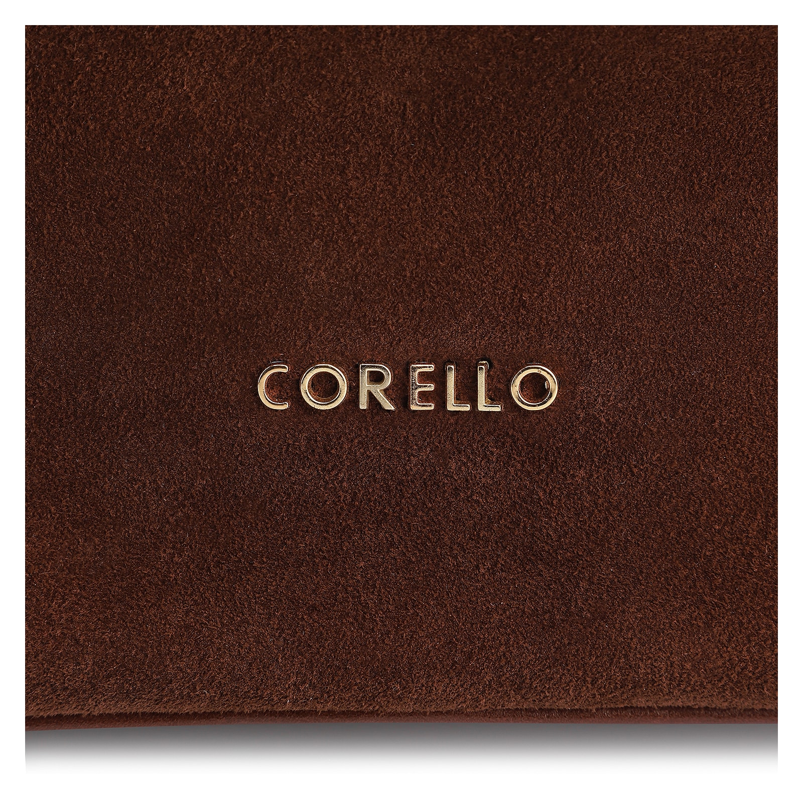 Bolsa Hobo Couro Camurça/Couro Marrom Escuro