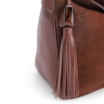 Bolsa Hobo Couro Camurça/Couro Marrom Escuro - imagem 7