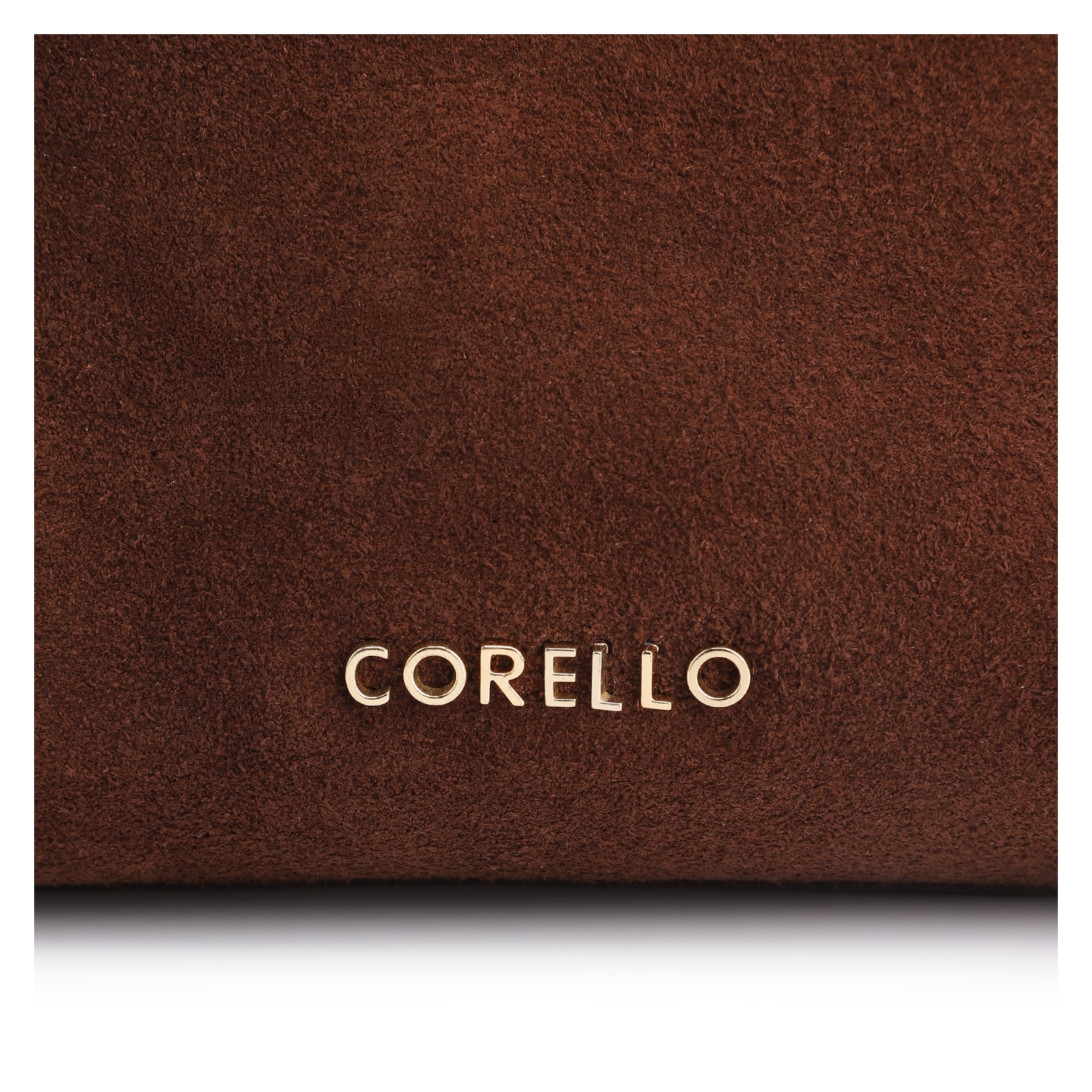 Bolsa Hobo Couro Camurça/Couro Marrom Escuro