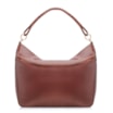 Bolsa Hobo Couro Camurça/Couro Marrom Escuro - imagem 3