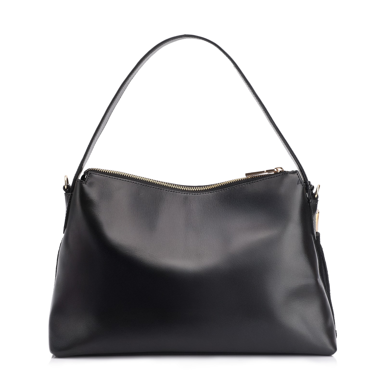 Bolsa Hobo Couro Camurça/Couro Preto