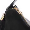 Bolsa Hobo Couro Camurça/Couro Preto - imagem 5