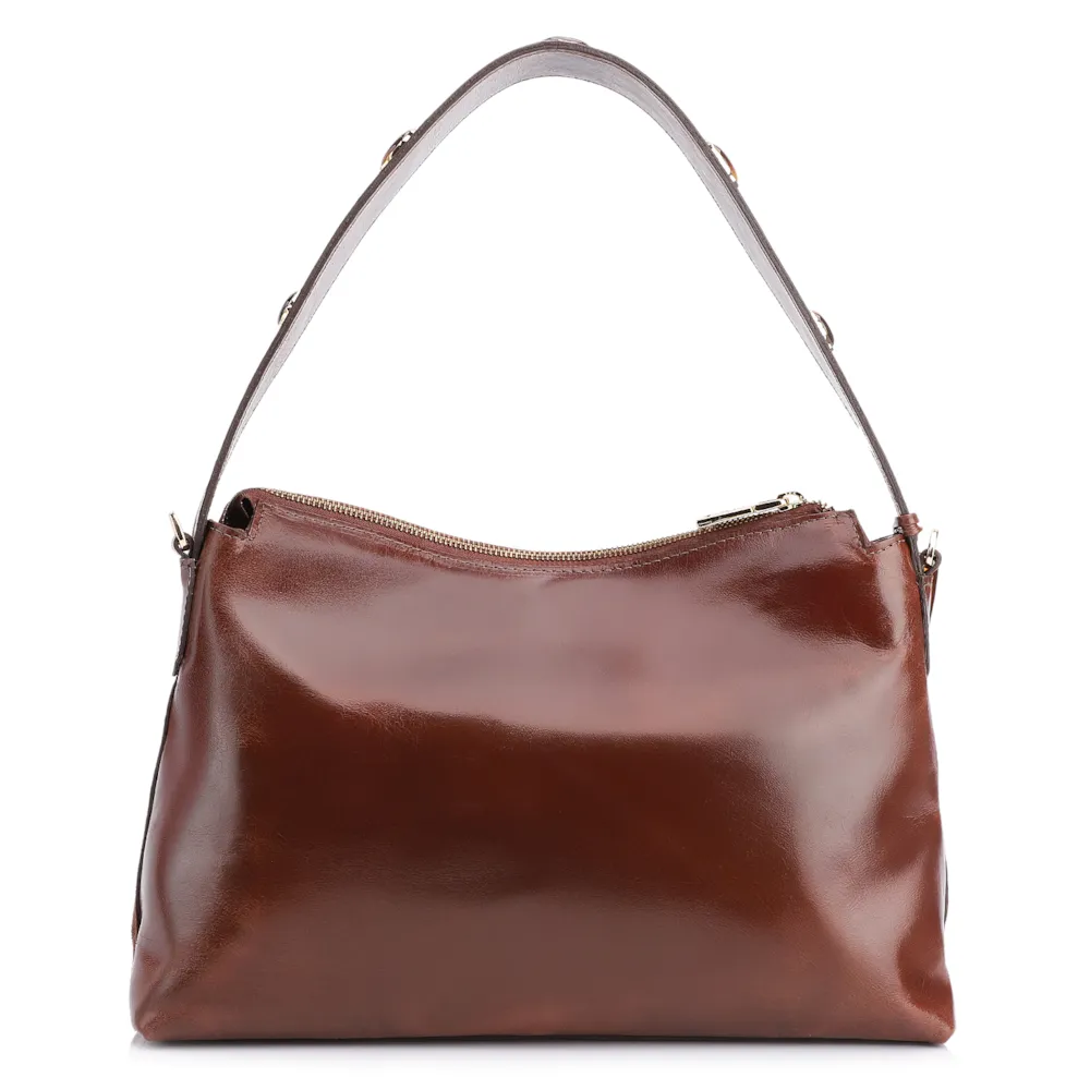Bolsa Hobo Couro Camurça Marrom - imagem 4