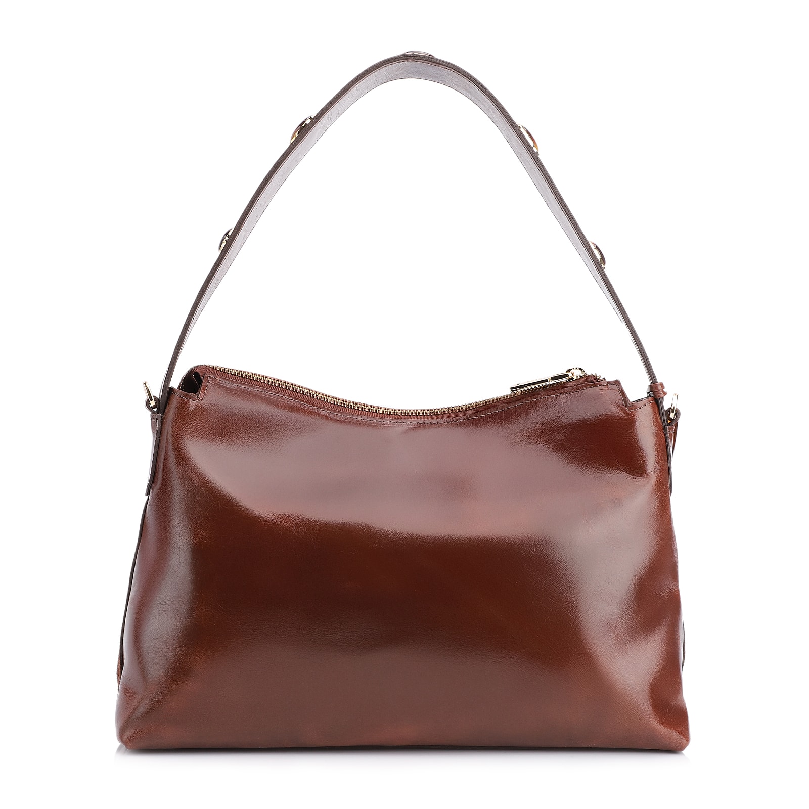 Bolsa Hobo Couro Camurça Marrom