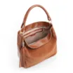 Bolsa Hobo Couro Camurça Marrom/Couro Marrom - imagem 4