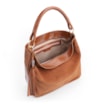 Bolsa Hobo Couro Camurça Marrom/Couro Marrom - imagem 4