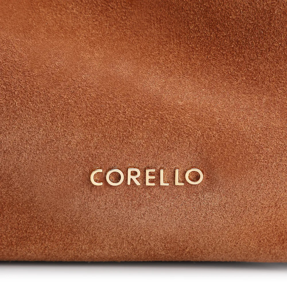 Bolsa Hobo Couro Camurça Marrom/Couro Marrom - imagem 6