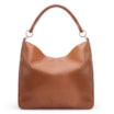 Bolsa Hobo Couro Camurça Marrom/Couro Marrom - imagem 3