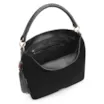 Bolsa Hobo Couro Camurça Preto/Couro Preto - imagem 4