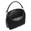 Bolsa Hobo Couro Camurça Preto/Couro Preto - imagem 4