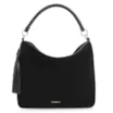 Bolsa Hobo Couro Camurça Preto/Couro Preto - imagem 1