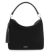 Bolsa Hobo Couro Camurça Preto/Couro Preto - imagem 1