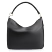 Bolsa Hobo Couro Camurça Preto/Couro Preto - imagem 3