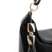 Bolsa Hobo Couro Camurça Preto/Couro Preto - imagem 5