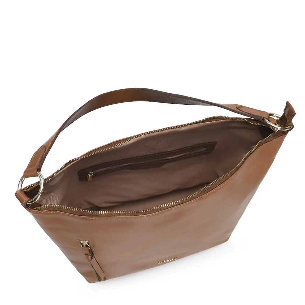 Bolsa Hobo Couro Caramelo - imagem 4