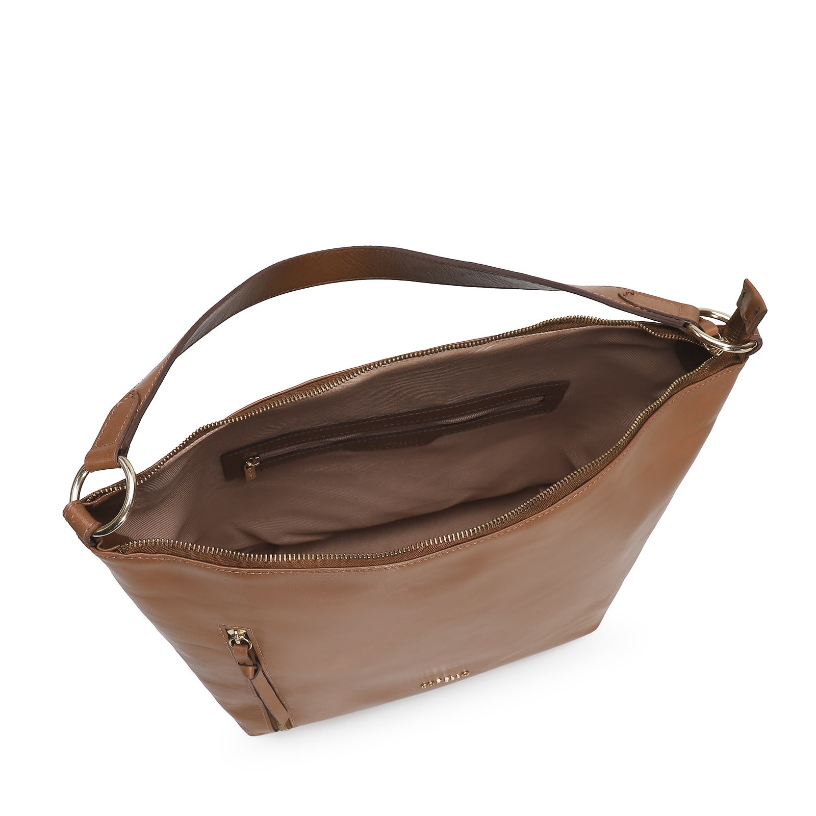 Bolsa Hobo Couro Caramelo