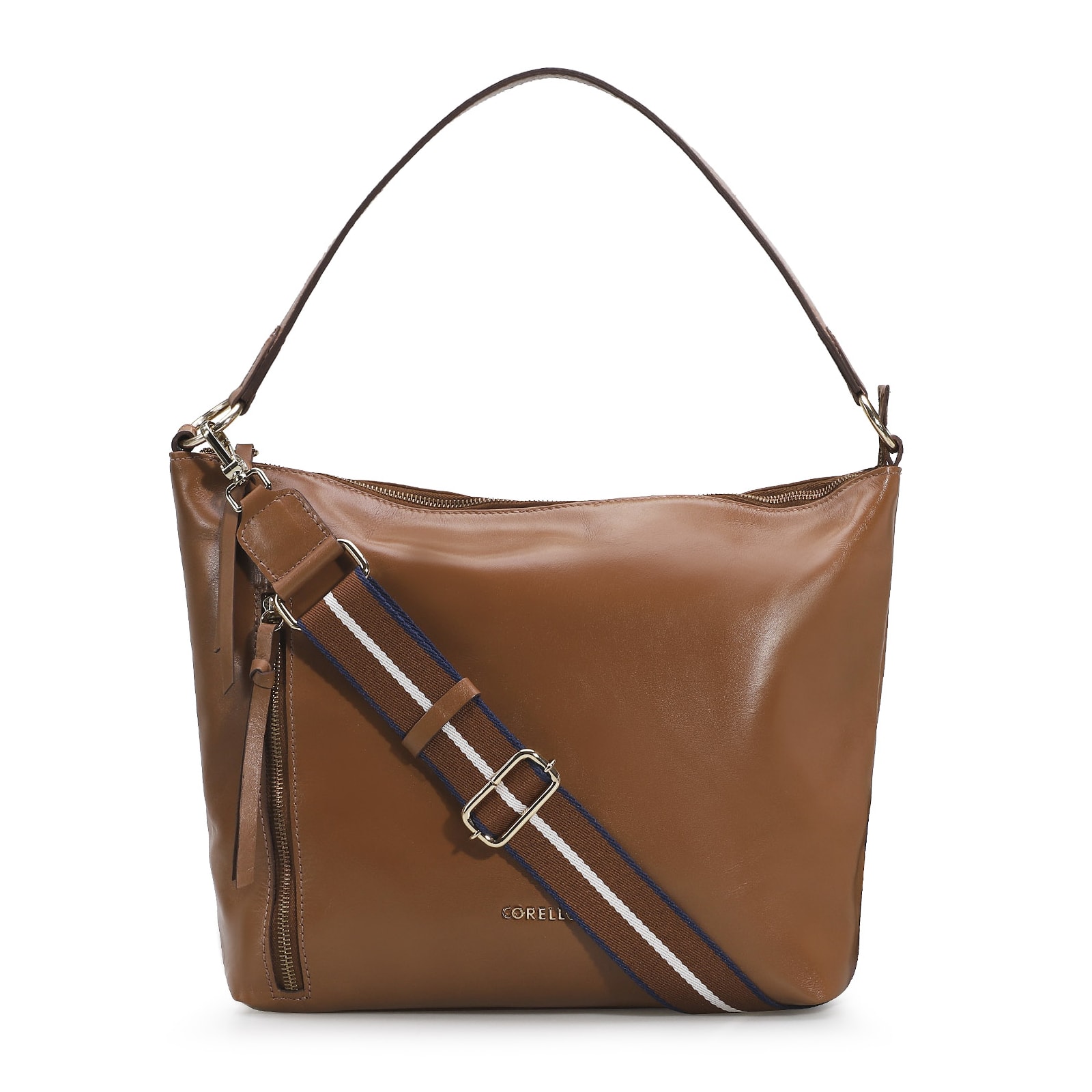 Bolsa Hobo Couro Caramelo