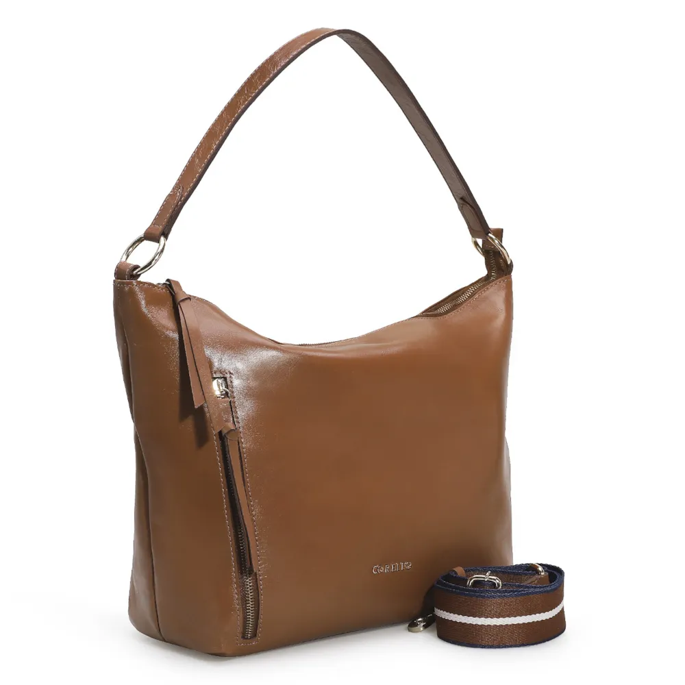 Bolsa Hobo Couro Caramelo - imagem 2