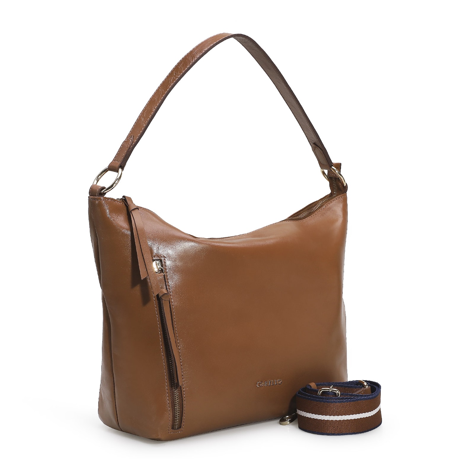 Bolsa Hobo Couro Caramelo