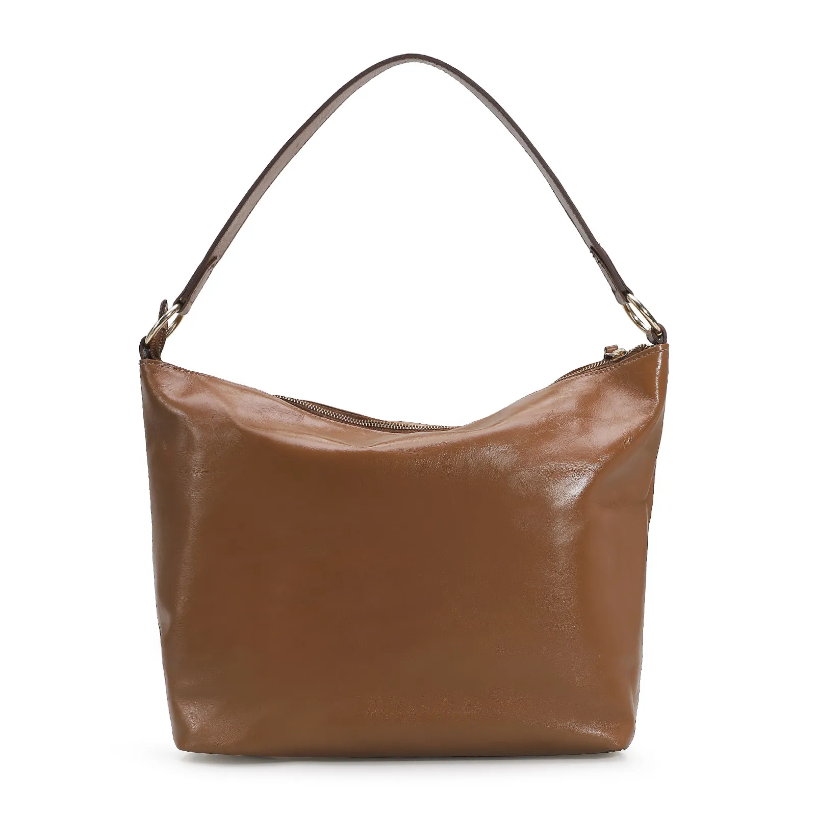 Bolsa Hobo Couro Caramelo