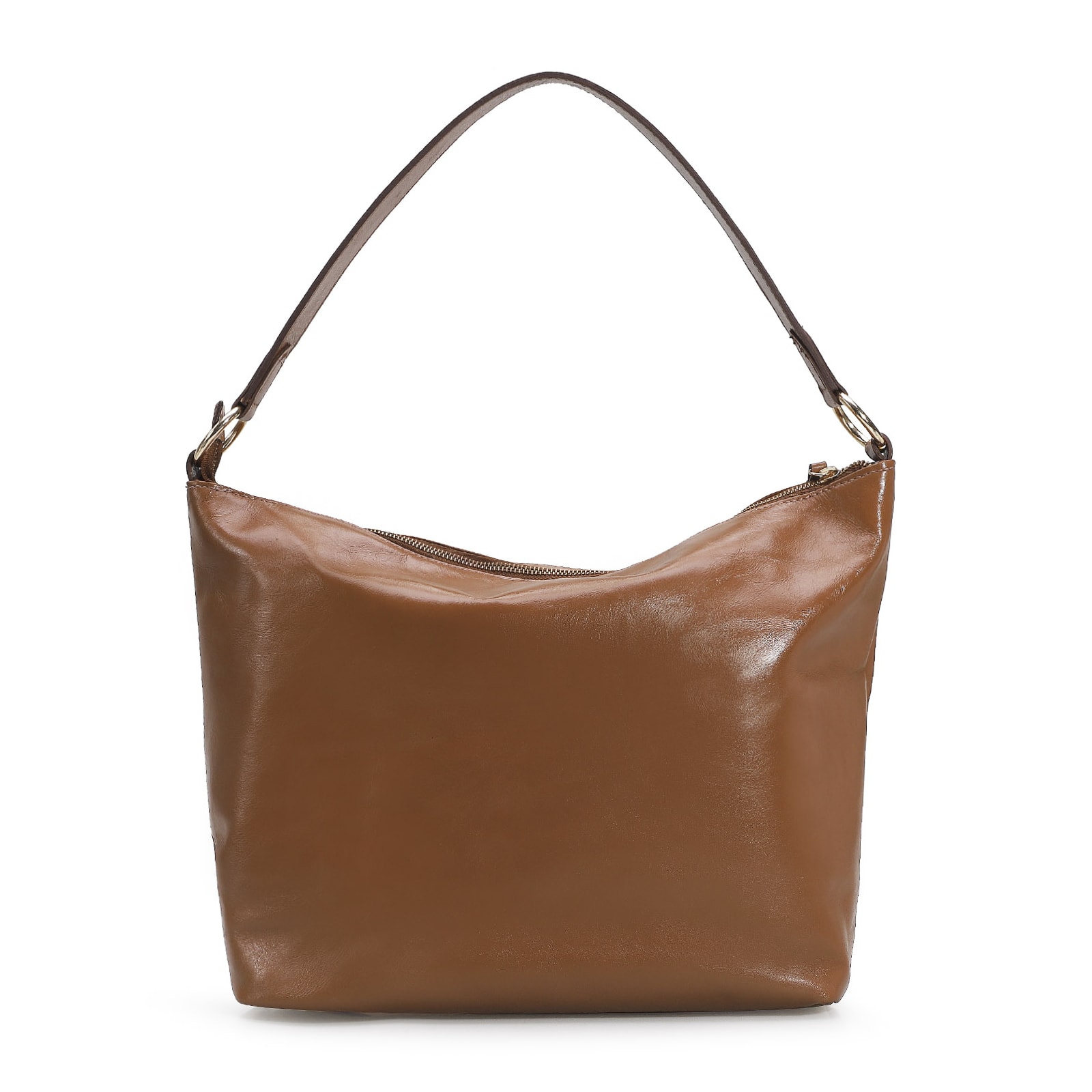 Bolsa Hobo Couro Caramelo