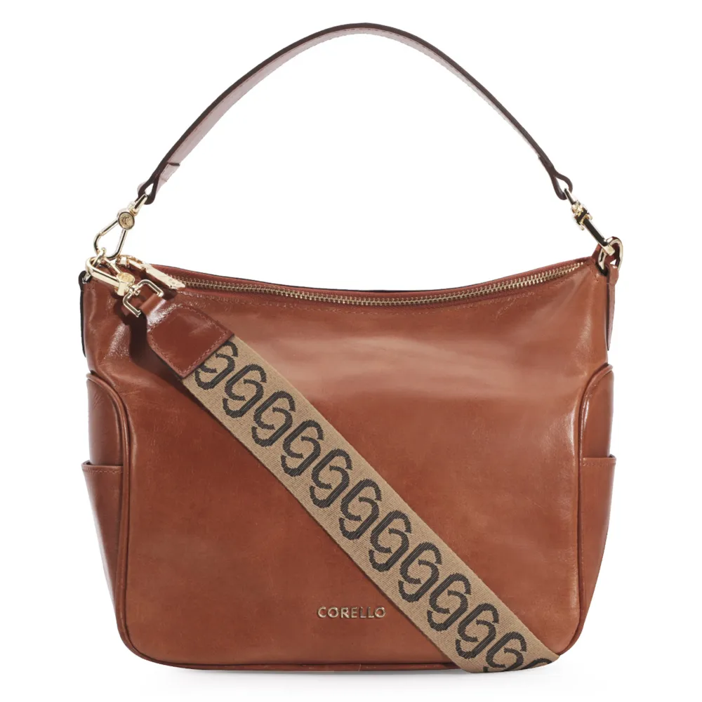 Bolsa Hobo Couro Caramelo