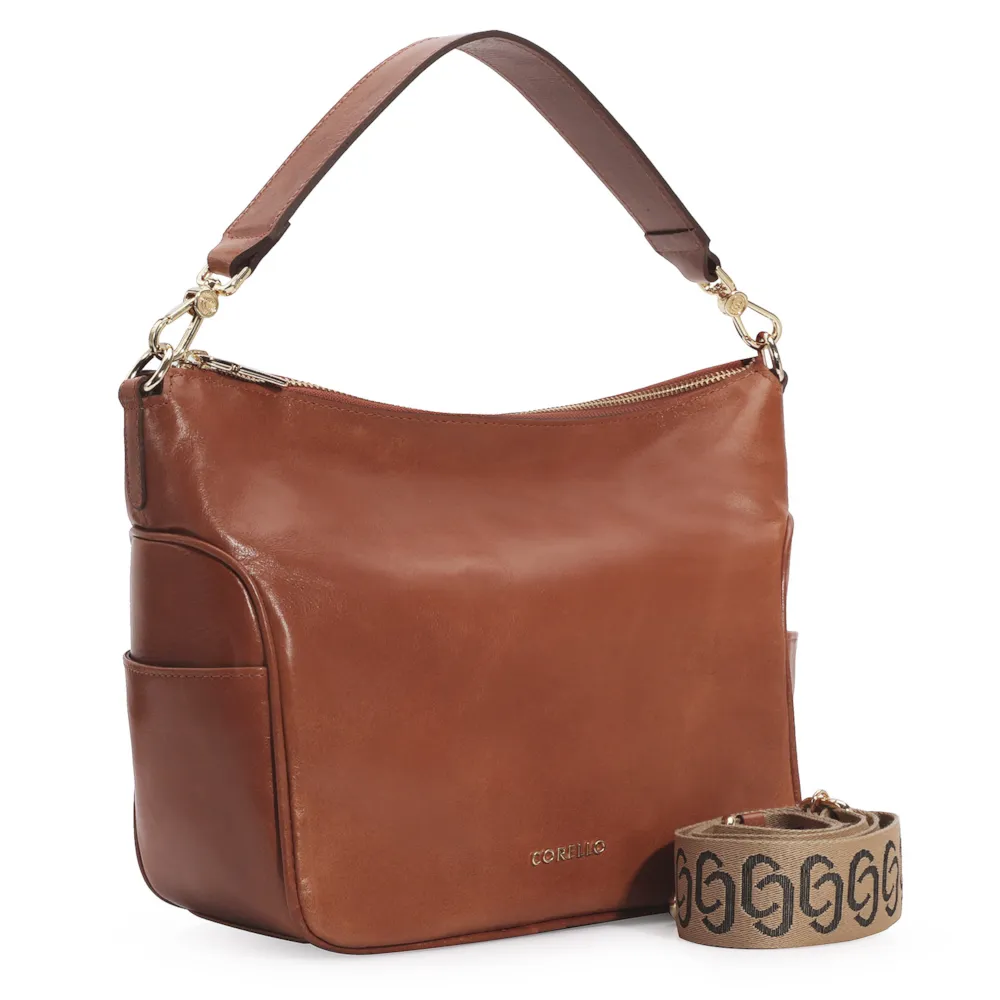Bolsa Hobo Couro Caramelo - imagem 2