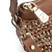 Bolsa Hobo Couro Dourado/Marrom - imagem 6