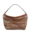 Bolsa Hobo Couro Dourado/Marrom - imagem 1