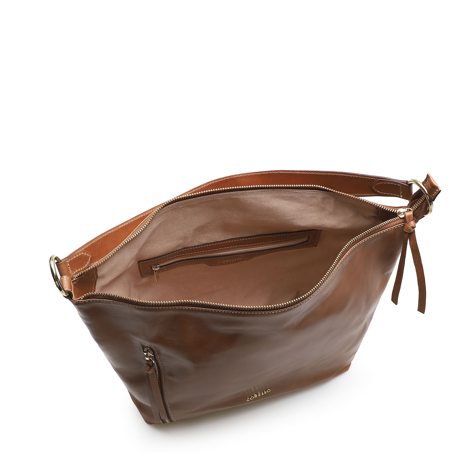 Bolsa Hobo Couro Marrom