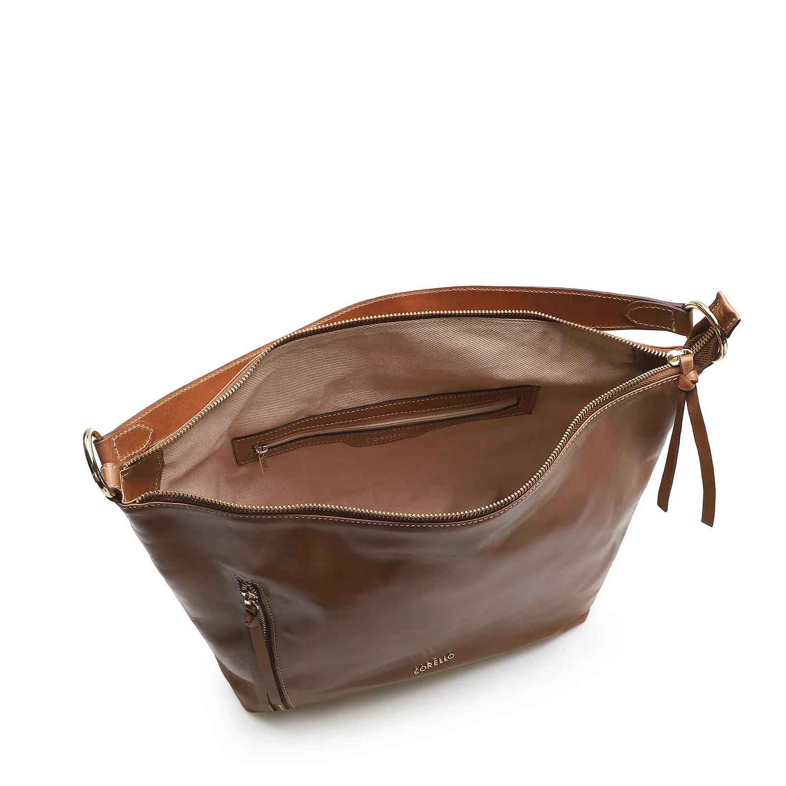 Bolsa Hobo Couro Marrom