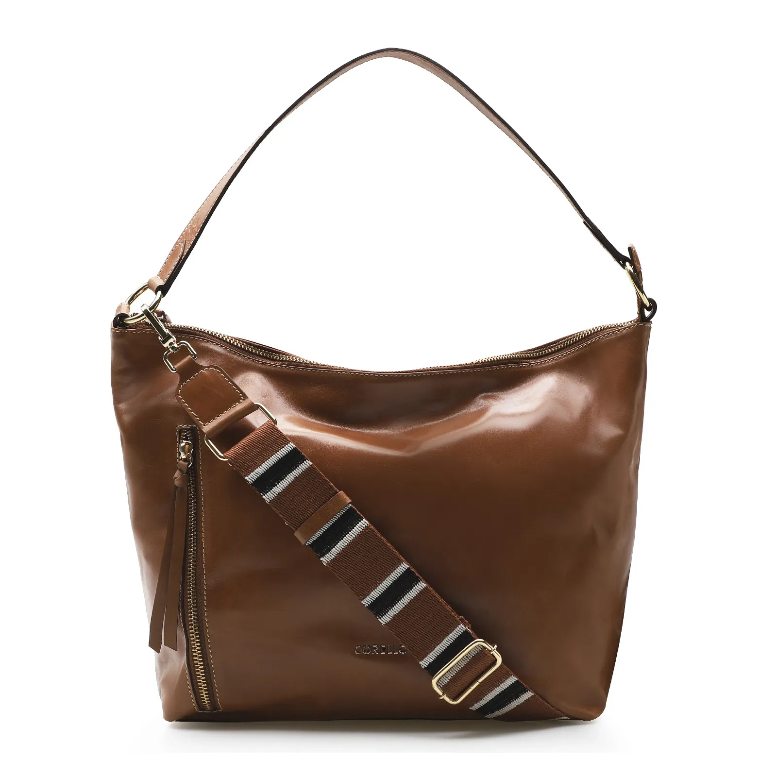 Bolsa Hobo Couro Marrom