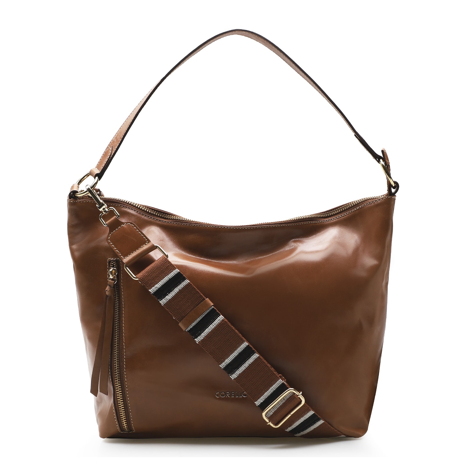 Bolsa Hobo Couro Marrom