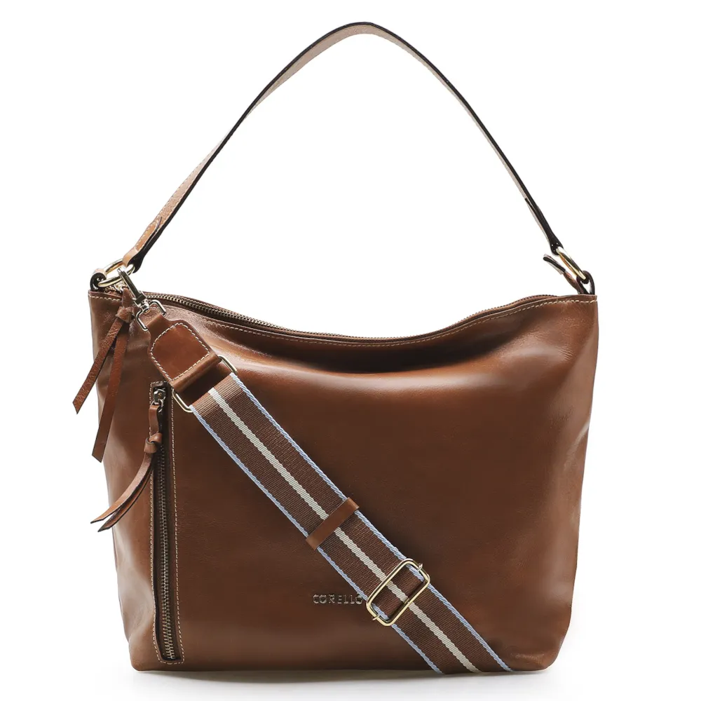Bolsa Hobo Couro Marrom