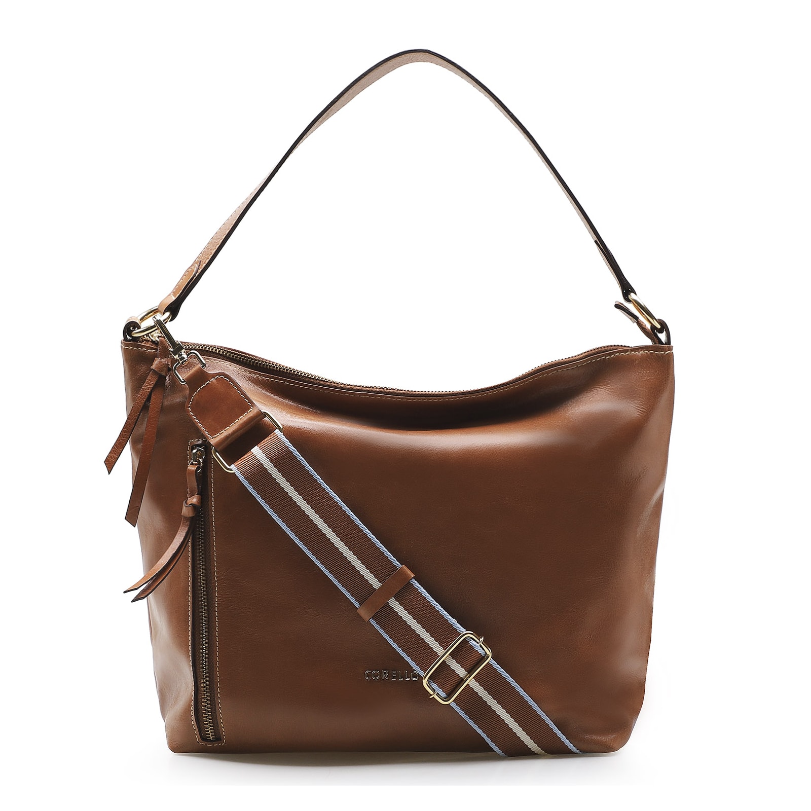 Bolsa Hobo Couro Marrom