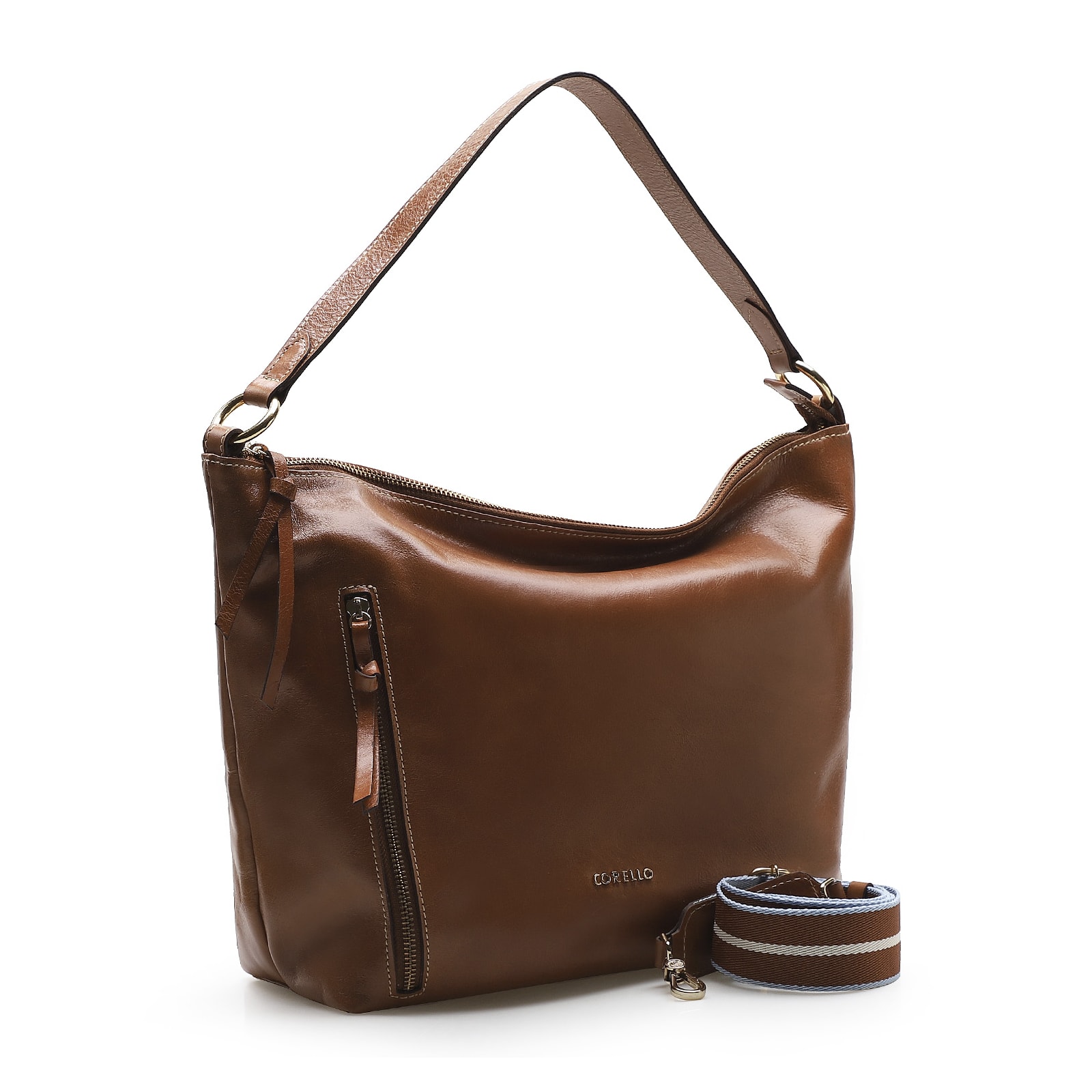 Bolsa Hobo Couro Marrom