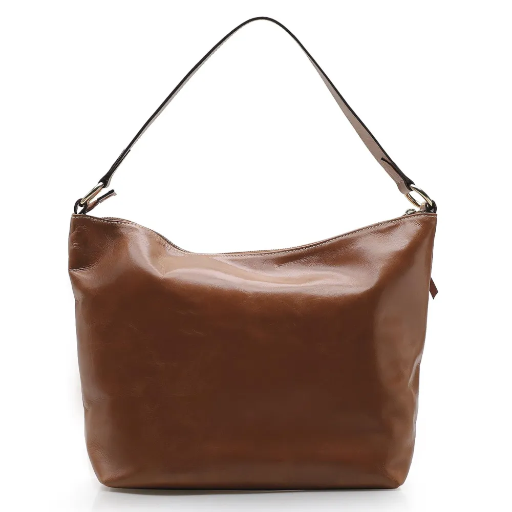Bolsa Hobo Couro Marrom - imagem 3