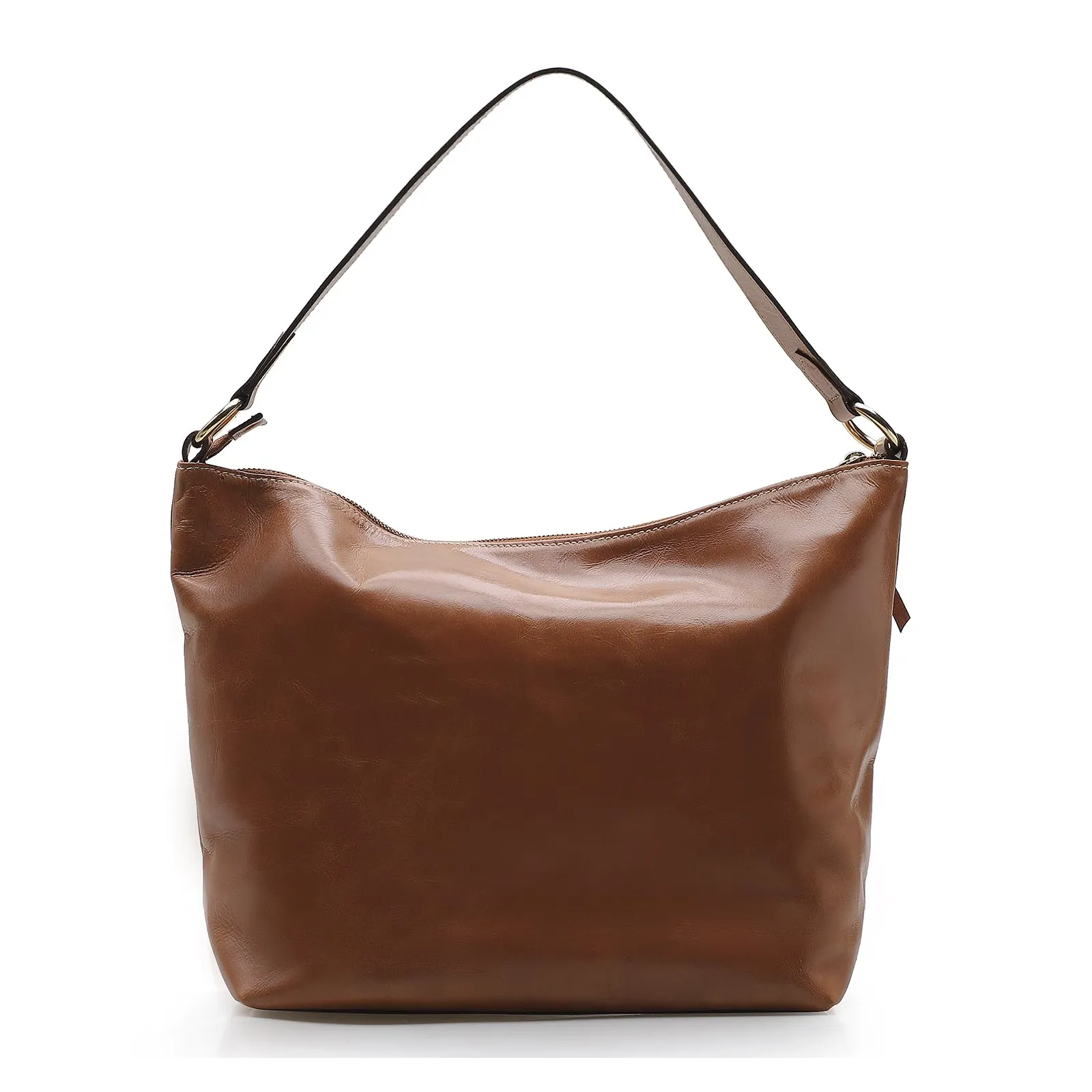 Bolsa Hobo Couro Marrom