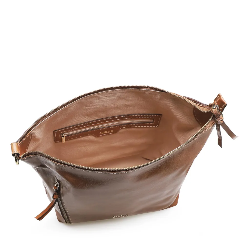 Bolsa Hobo Couro Marrom - imagem 4