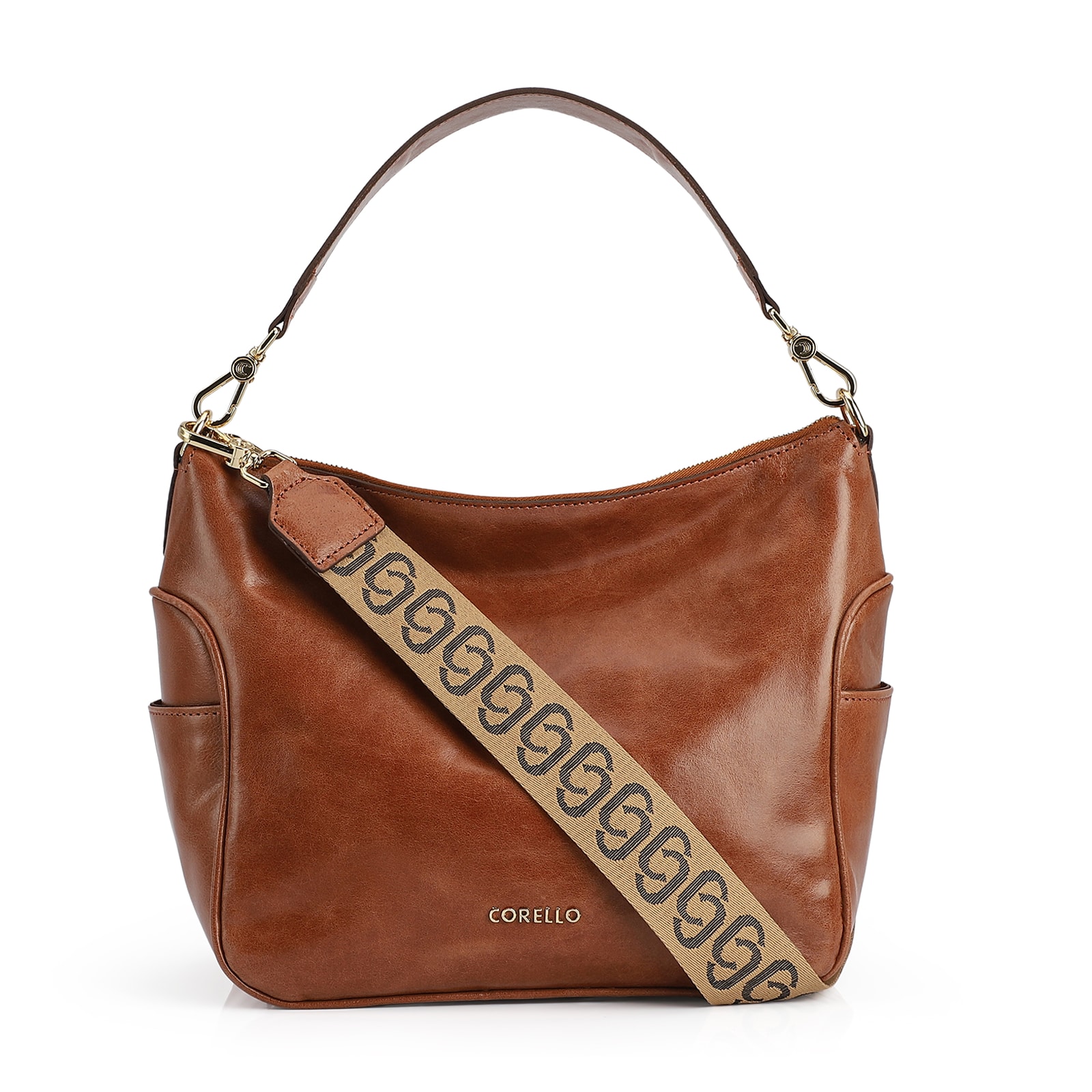 Bolsa Hobo Couro Marrom