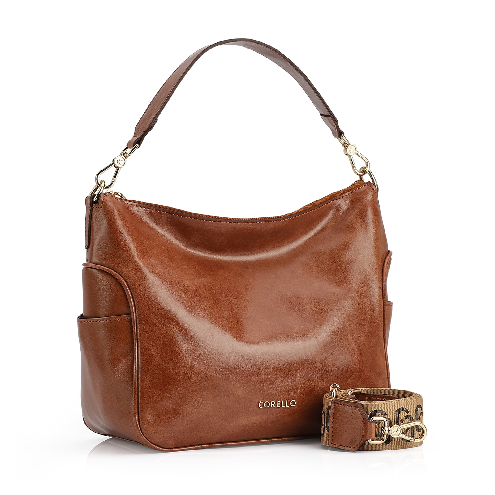 Bolsa Hobo Couro Marrom