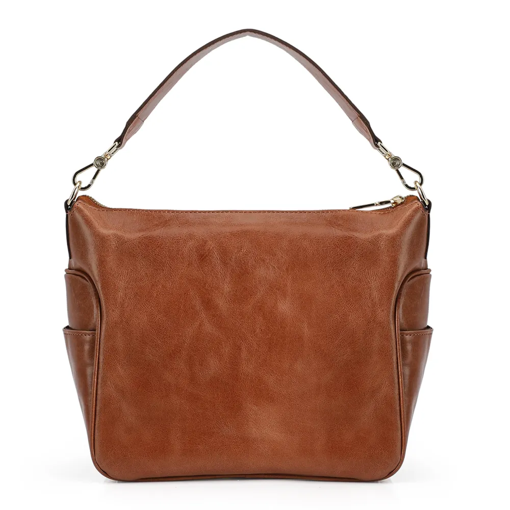 Bolsa Hobo Couro Marrom - imagem 3