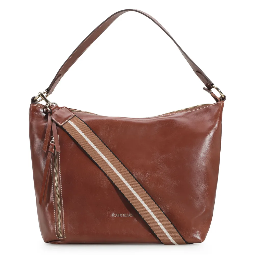 Bolsa Hobo Couro Marrom